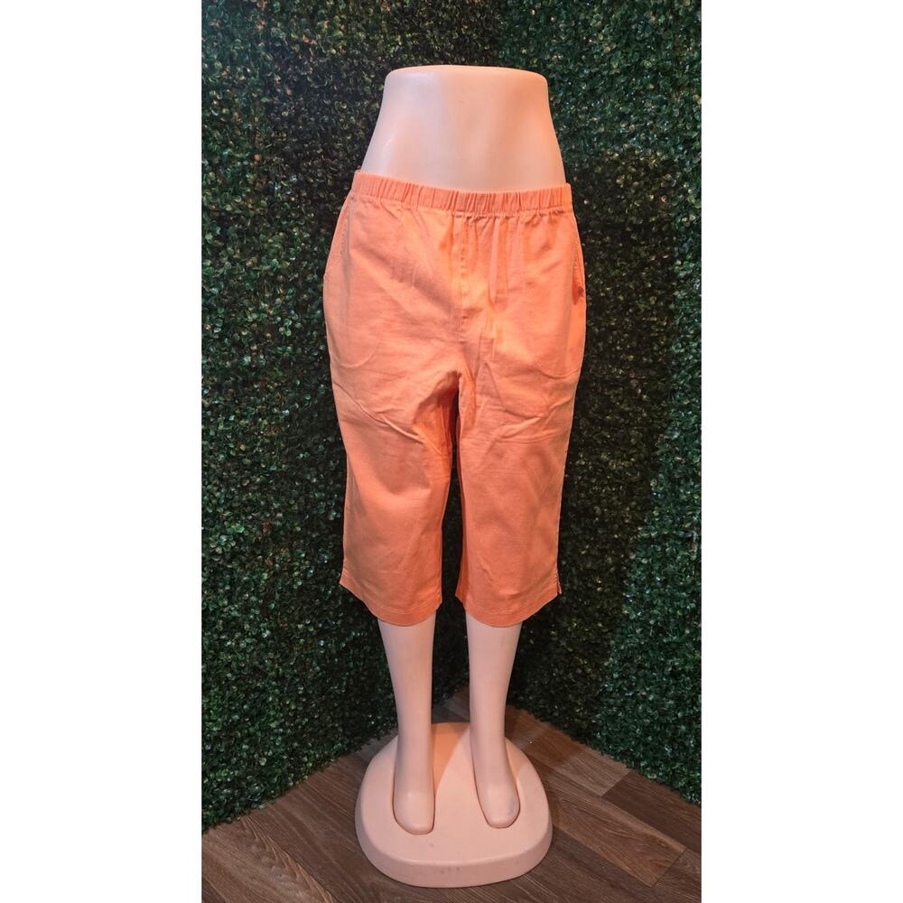 Denim & Co. Orange Capri Pants - Size Large (16/18), Pre-owned